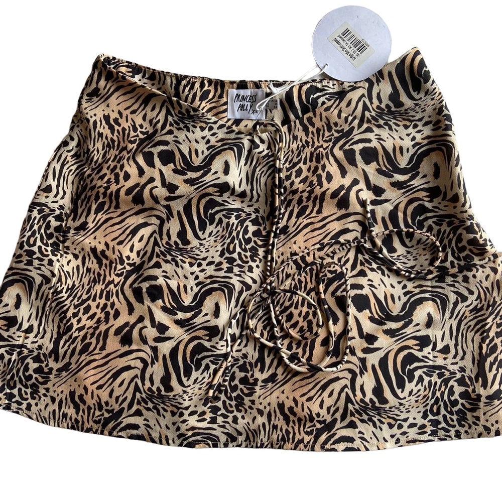 PRINCESS POLLY ANIMAL PRINT LEOPARD MINI SKIRT